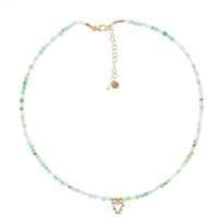 Halskette Ishwara Dame POESIA in Silber Malachite GCPO7/MA